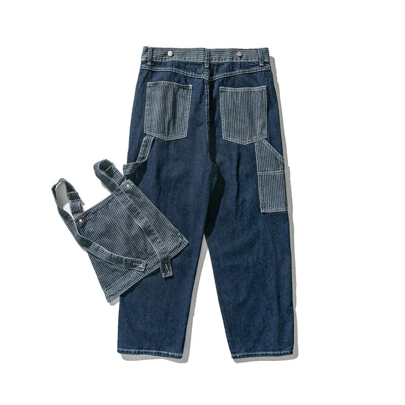 Blue Denim Patch Pocket Overalls