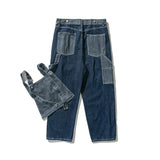 Blue Denim Patch Pocket Overalls