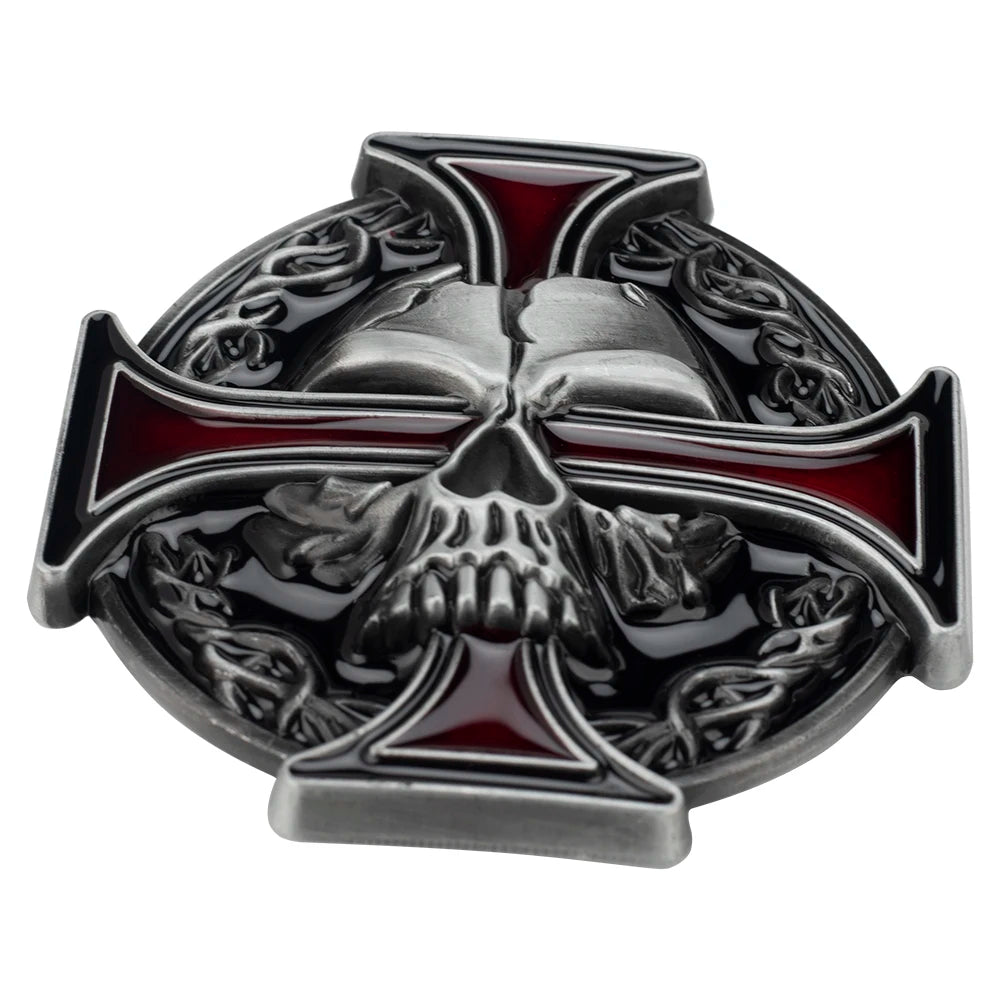 Cross And Skull Belt Buckle