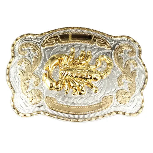 Gold Scorpion Western Belt Buckle