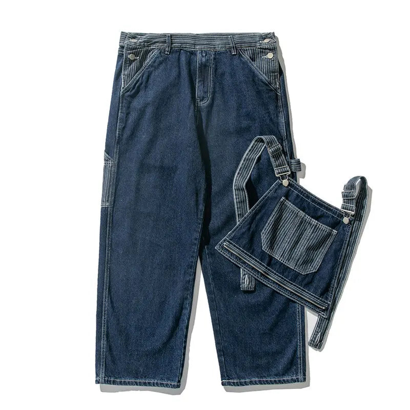 Blue Denim Patch Pocket Overalls