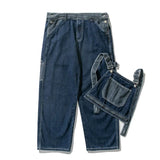Blue Denim Patch Pocket Overalls