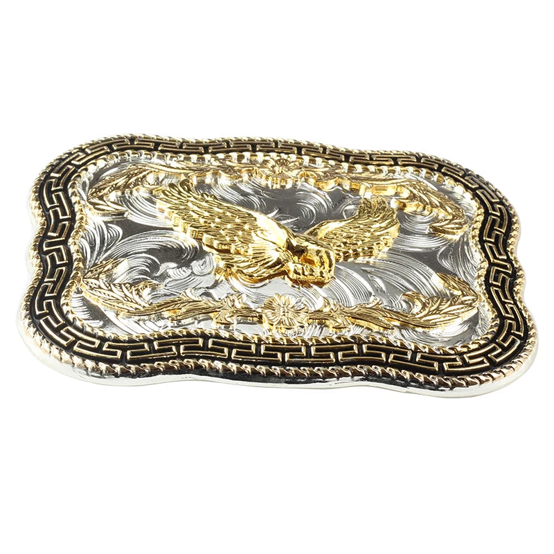Golden Eagle Western Belt Buckle