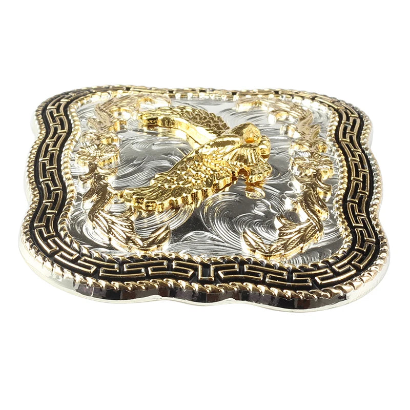 Golden Eagle Western Belt Buckle