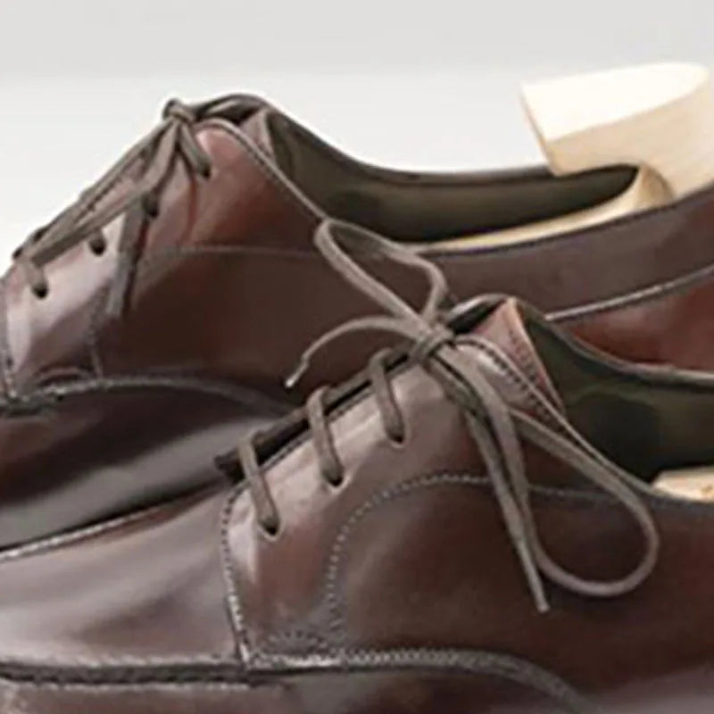 Chocolate Oxford Derby Leather Lace Ups