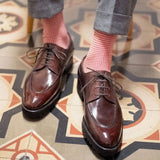 Chocolate Oxford Derby Leather Lace Ups