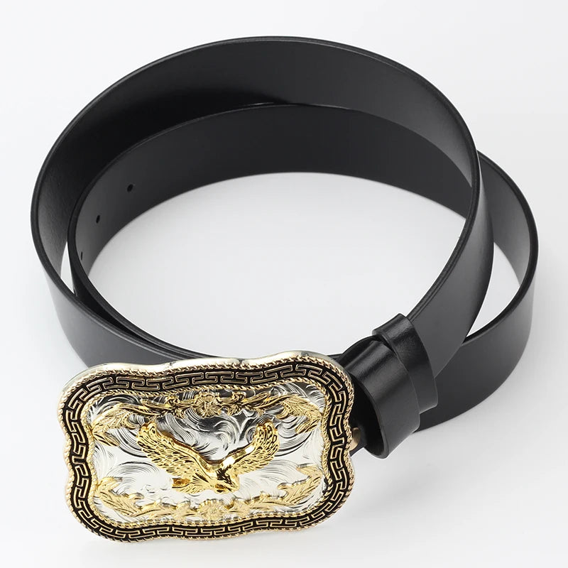 Golden Eagle Western Belt Buckle