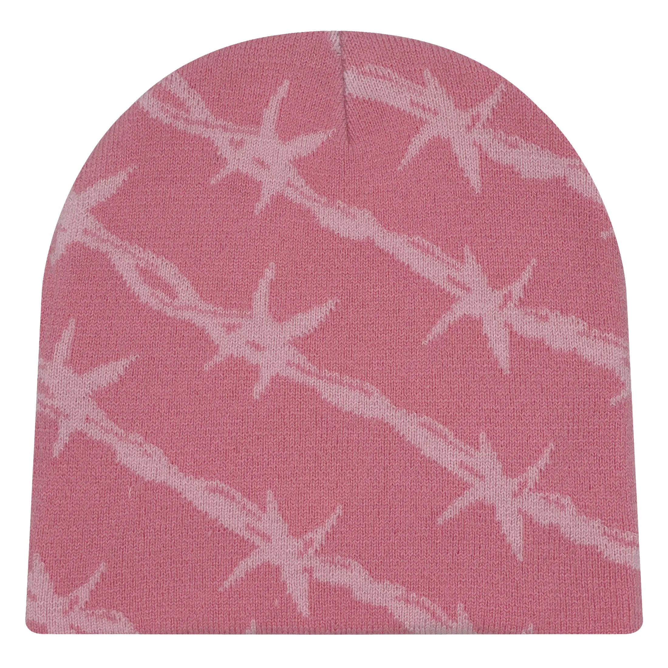 Barbed Wire Pattern Knit Beanie