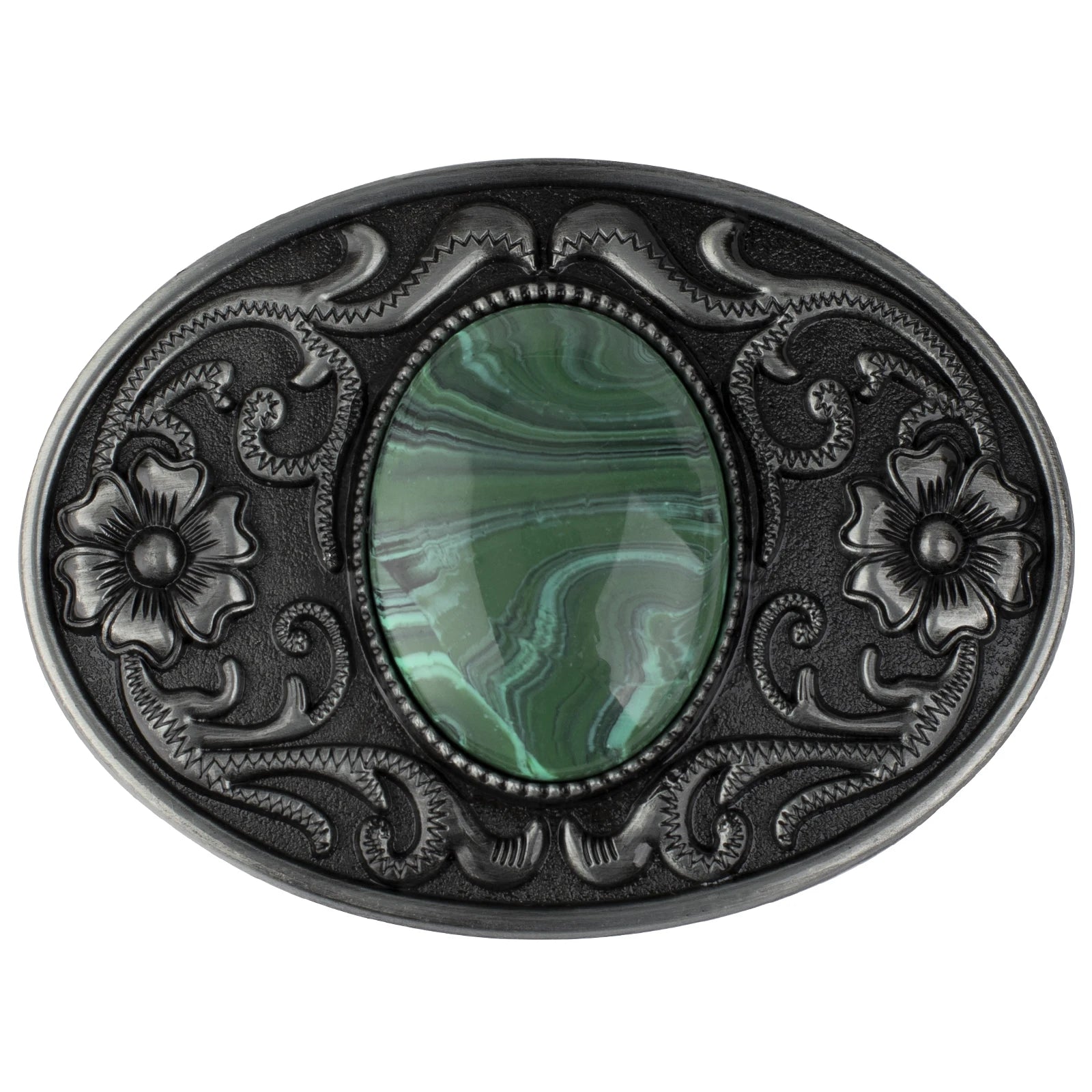Western Stone Floral Belt Buckle