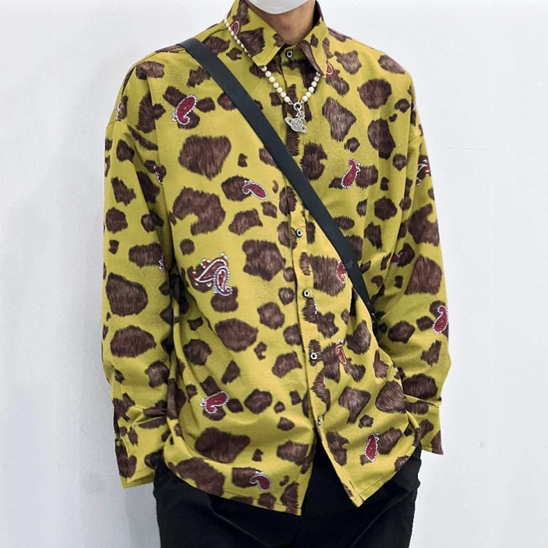 Leopard Printed Button-Up