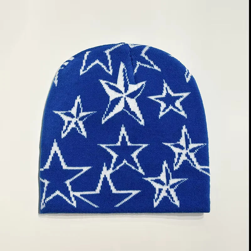 five-pointed star y2k beanie