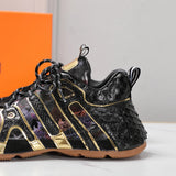 Python Exotic Lace Ups Sneakers