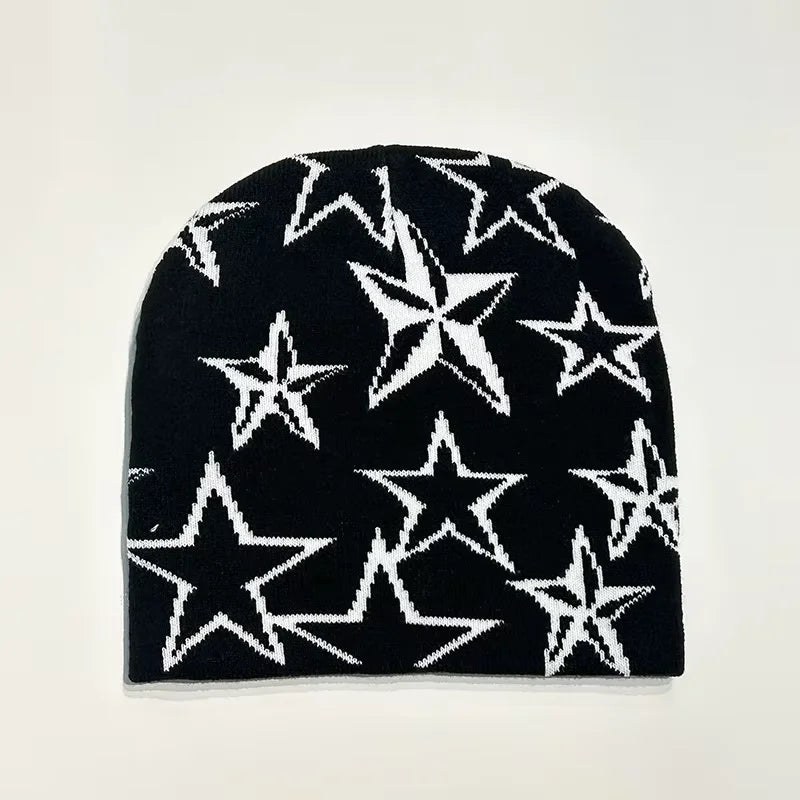 five-pointed star y2k beanie