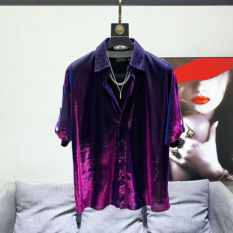 Mirage Iridescent Button-Up