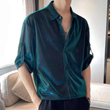 Mirage Iridescent Button-Up