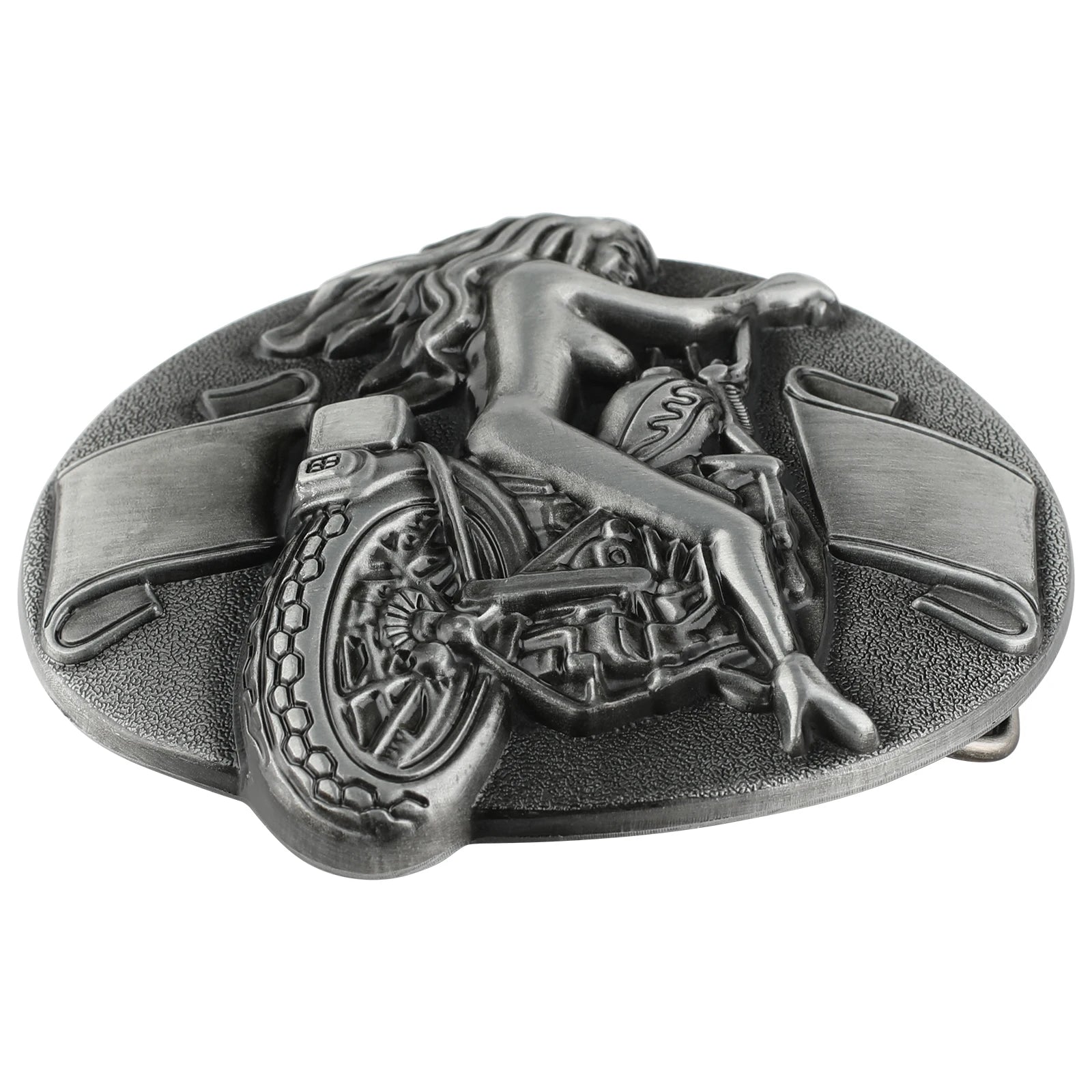 Motorcycle Girl Belt Buckle