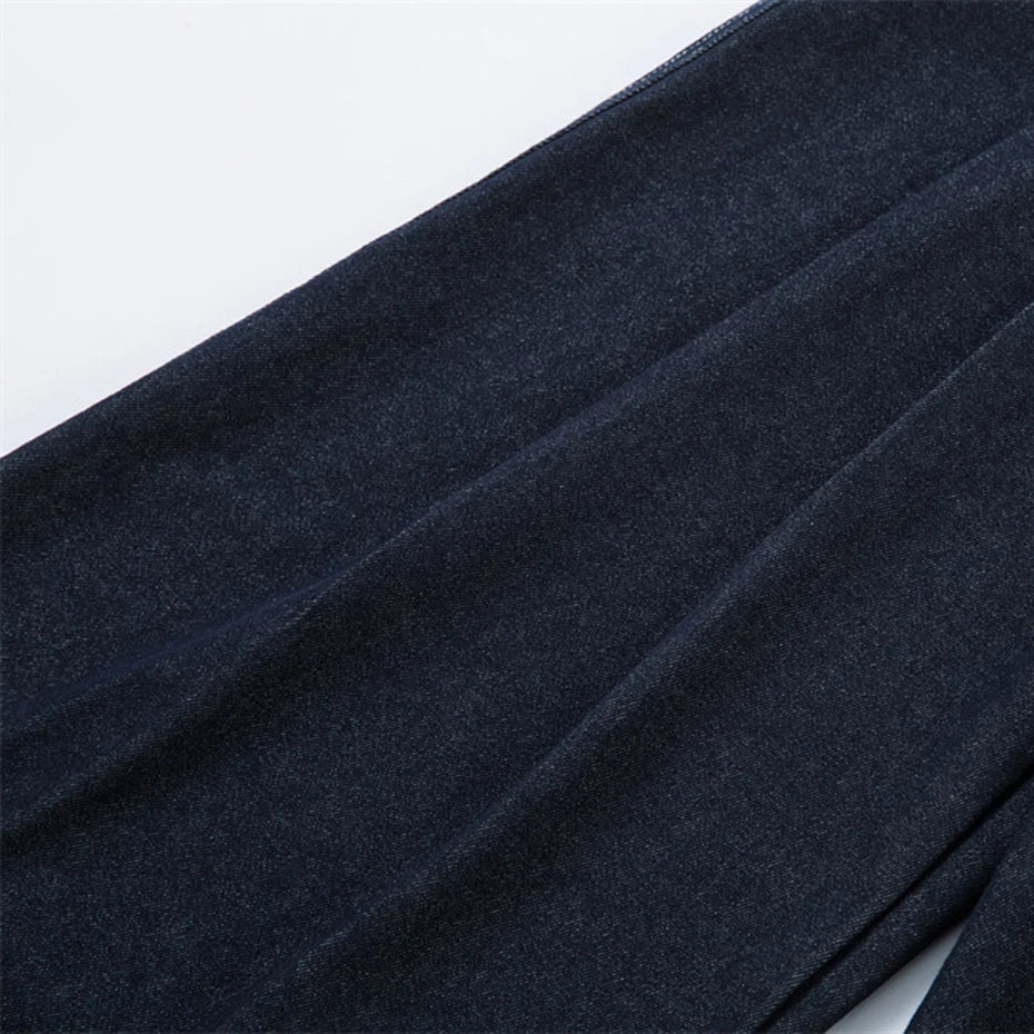 Pleated Baggy Denim Jeans