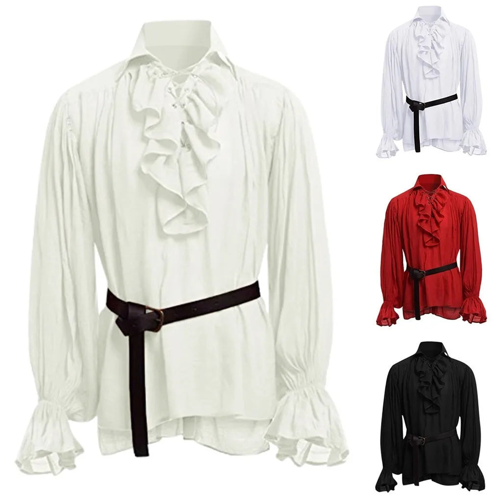 Steampunk Long Sleeve Ruffled Shirt