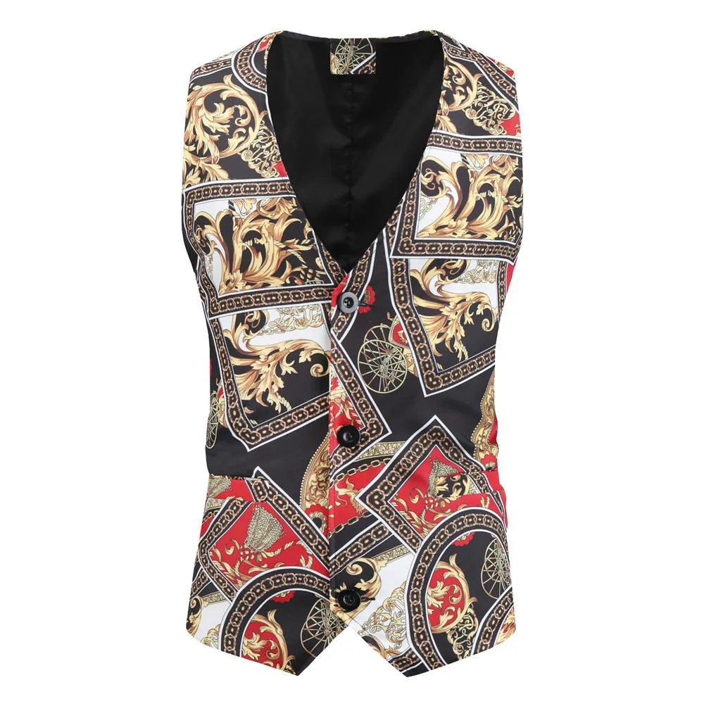 Sleeveless Graphic Printed Vest