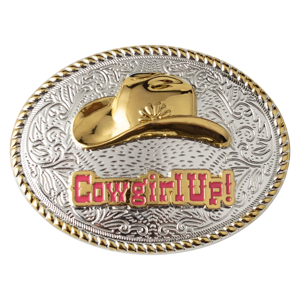 Cowgirl Up Western Horse Buckle