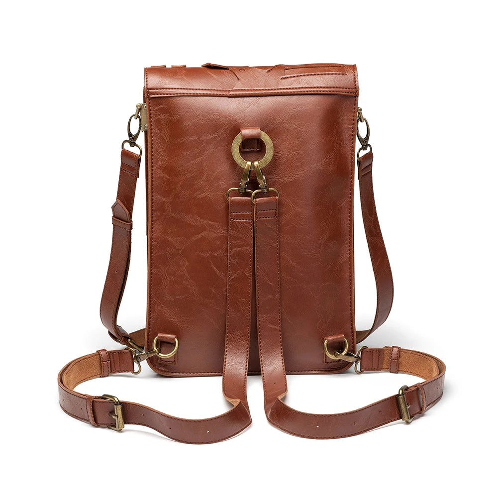 Pu Leather Steampunk Backpack