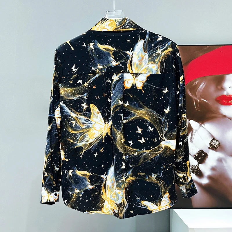 Astral Butterfly Button-Up