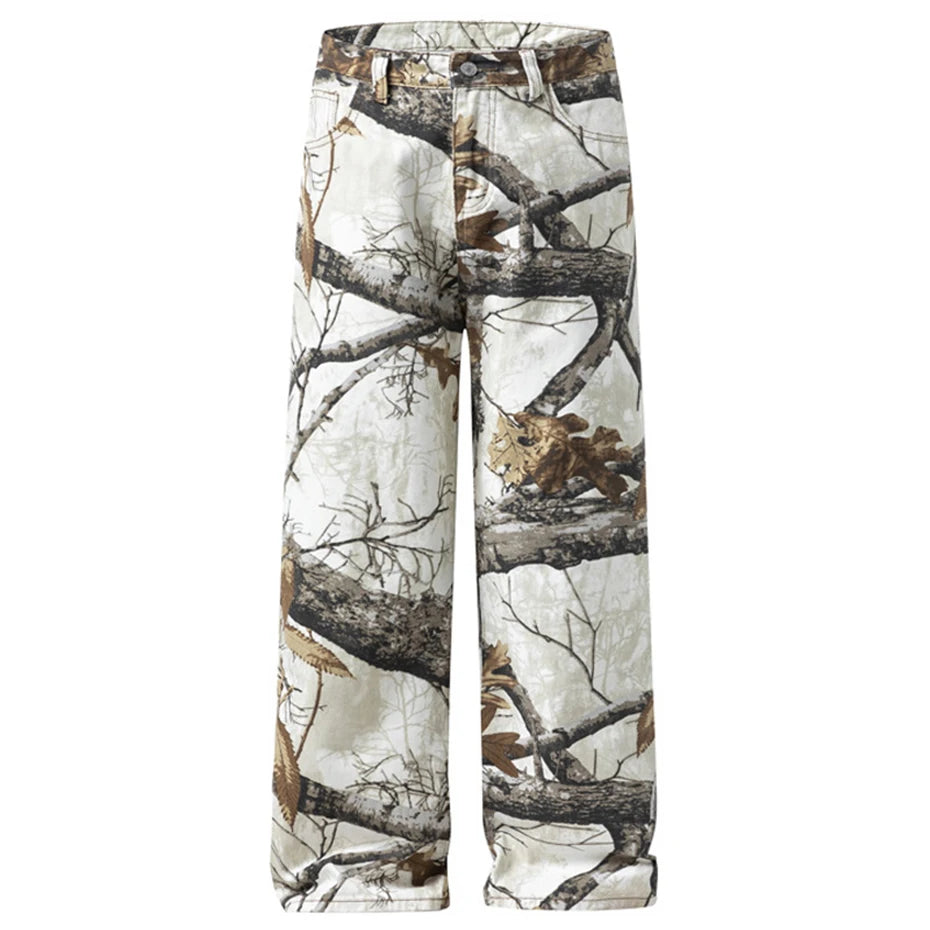 Camo Denim Baggy Jeans