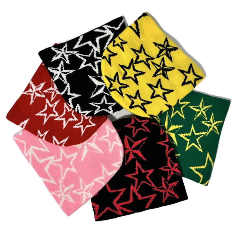 five-pointed star y2k beanie