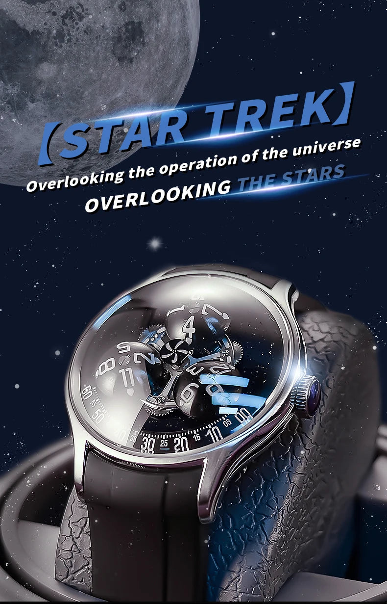 Trisome Star Planet Luminous Steel Automatic Watch