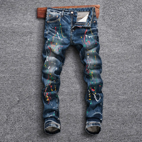 Paint Splattered Denim Jeans – limetliss