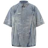 Static Fade Pleated Denim Shirt