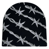 Barbed Wire Pattern Knit Beanie