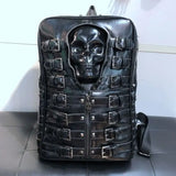 Skull Multi-Buckle Backpack