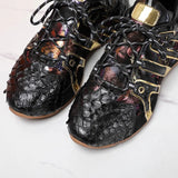Python Exotic Lace Ups Sneakers