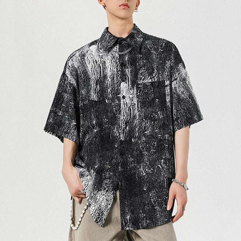 Aged Tie Dye Button-Up