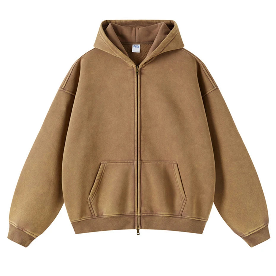Wax Printing Plush Hoodie