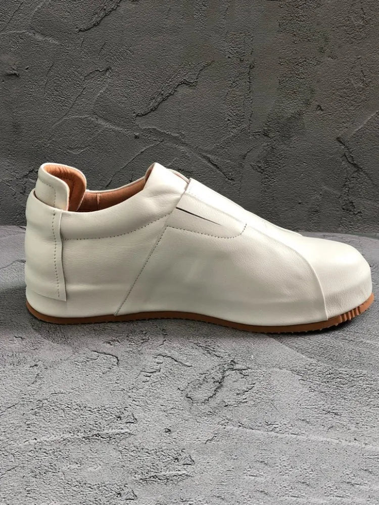 Ivory Forge Minimalist Leather Slip-Ons