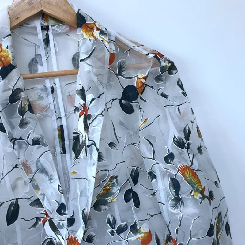 Mesh Garden See-through Blazer