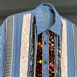 Multi Print Paneled Button-Up