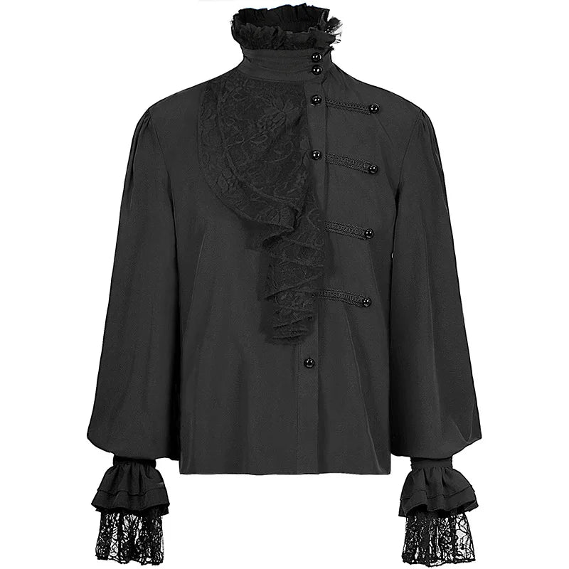 Lace Ruffle Lantern Sleeve Renaissance Shirt