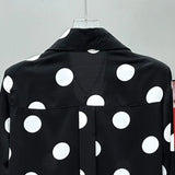 Polka Dot Printed Button-Up