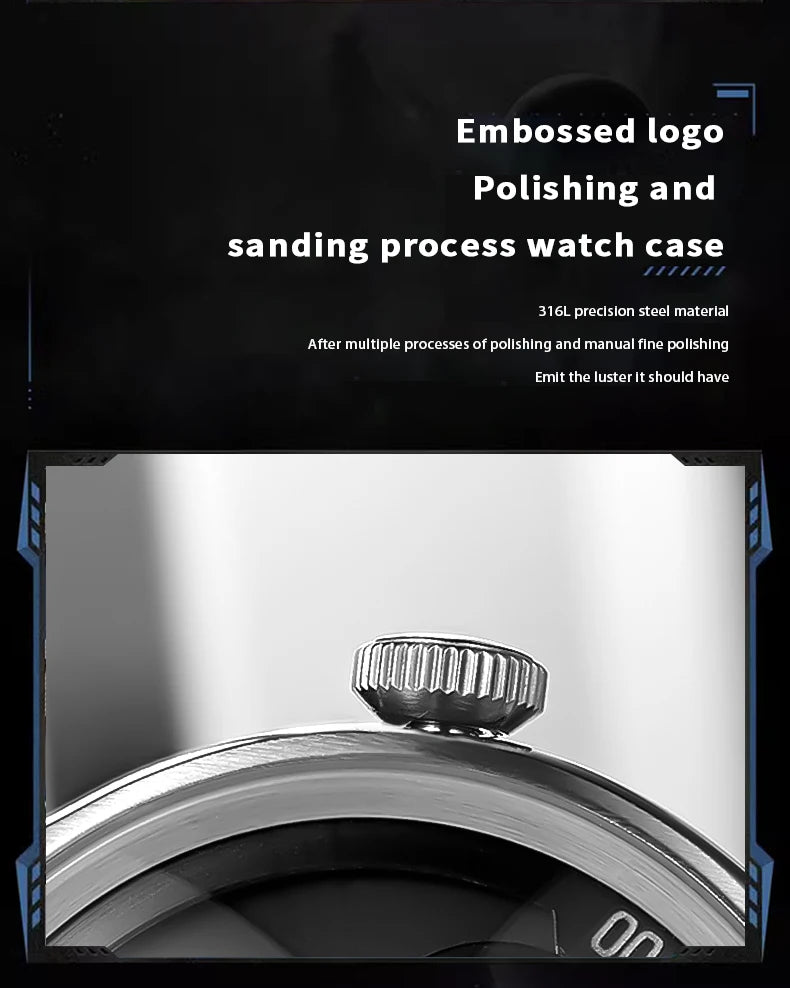 Trisome Star Planet Luminous Steel Automatic Watch