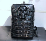 Skull Multi-Buckle Backpack