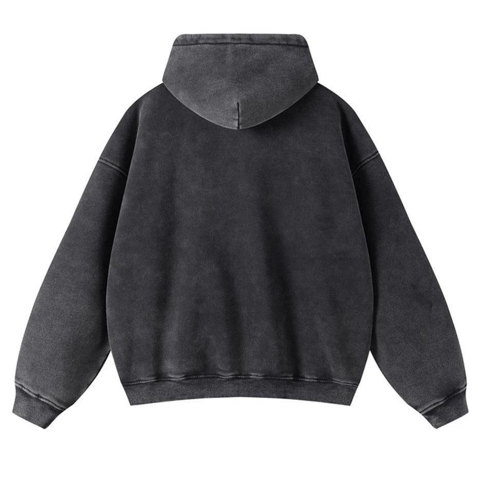 Wax Printing Plush Hoodie