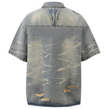 Static Fade Pleated Denim Shirt