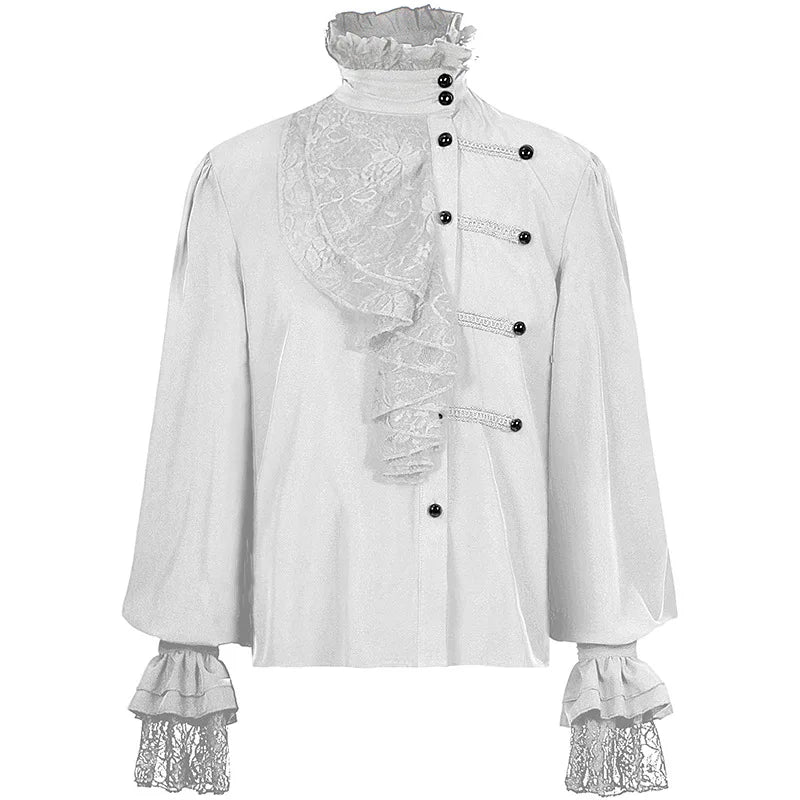 Lace Ruffle Lantern Sleeve Renaissance Shirt