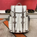 Luxe Croc-Embossed Multi-Tone Backpack