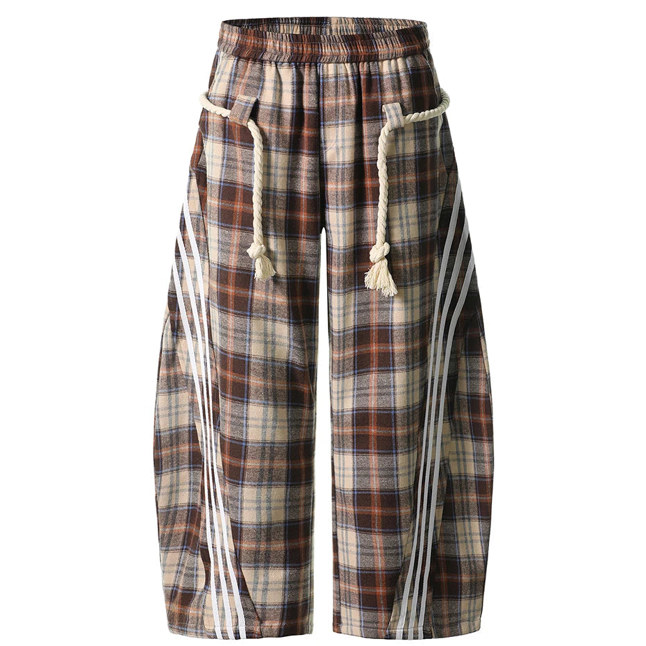 Baggy Plaid Jawstring Pants