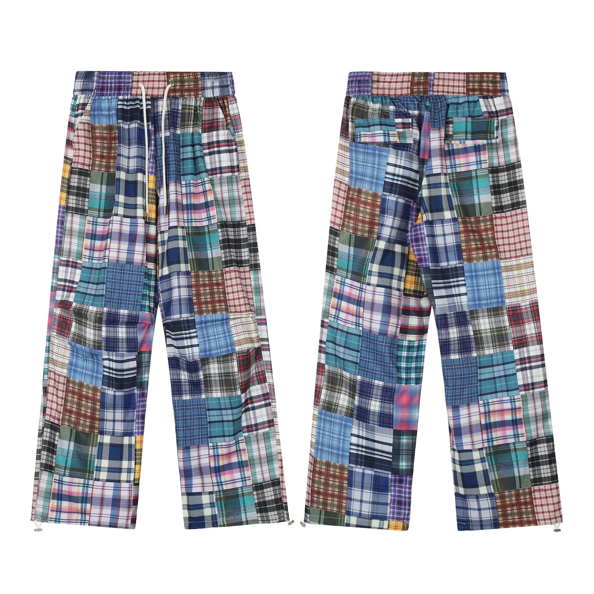 Retro Plaid Printed Joggers