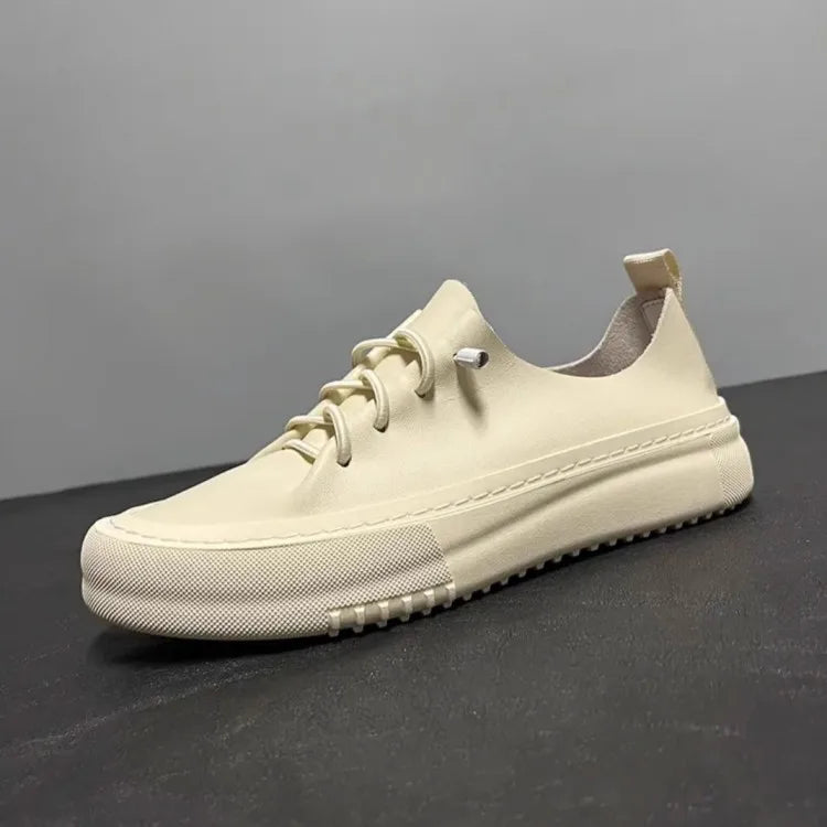 Onyx Crest Leather Low-Top Sneakers